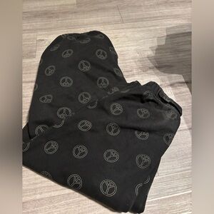 Brunette The Label Black Peace Sign Joggers